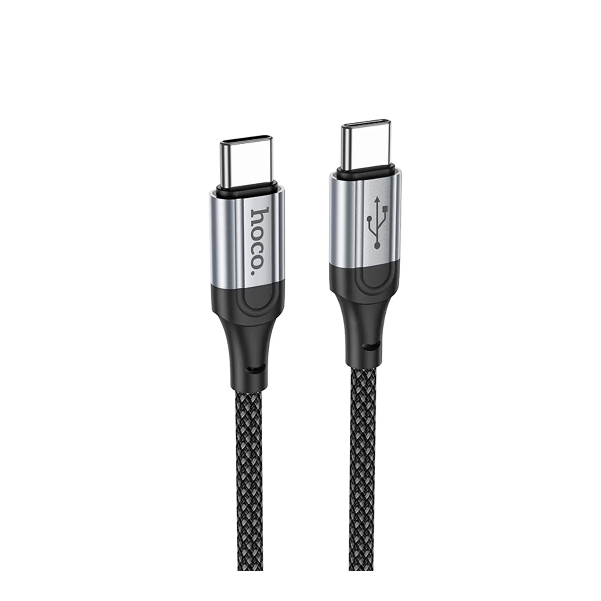 USB Hoco U112 Shine 60W Type-C to Type-C LED, цвет серый