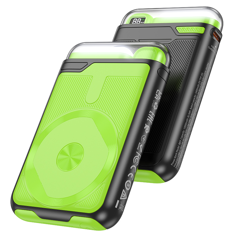 Power Bank Borofone BJ69 Skillful PD20W magnetic, night light 10000mAh (Черный)