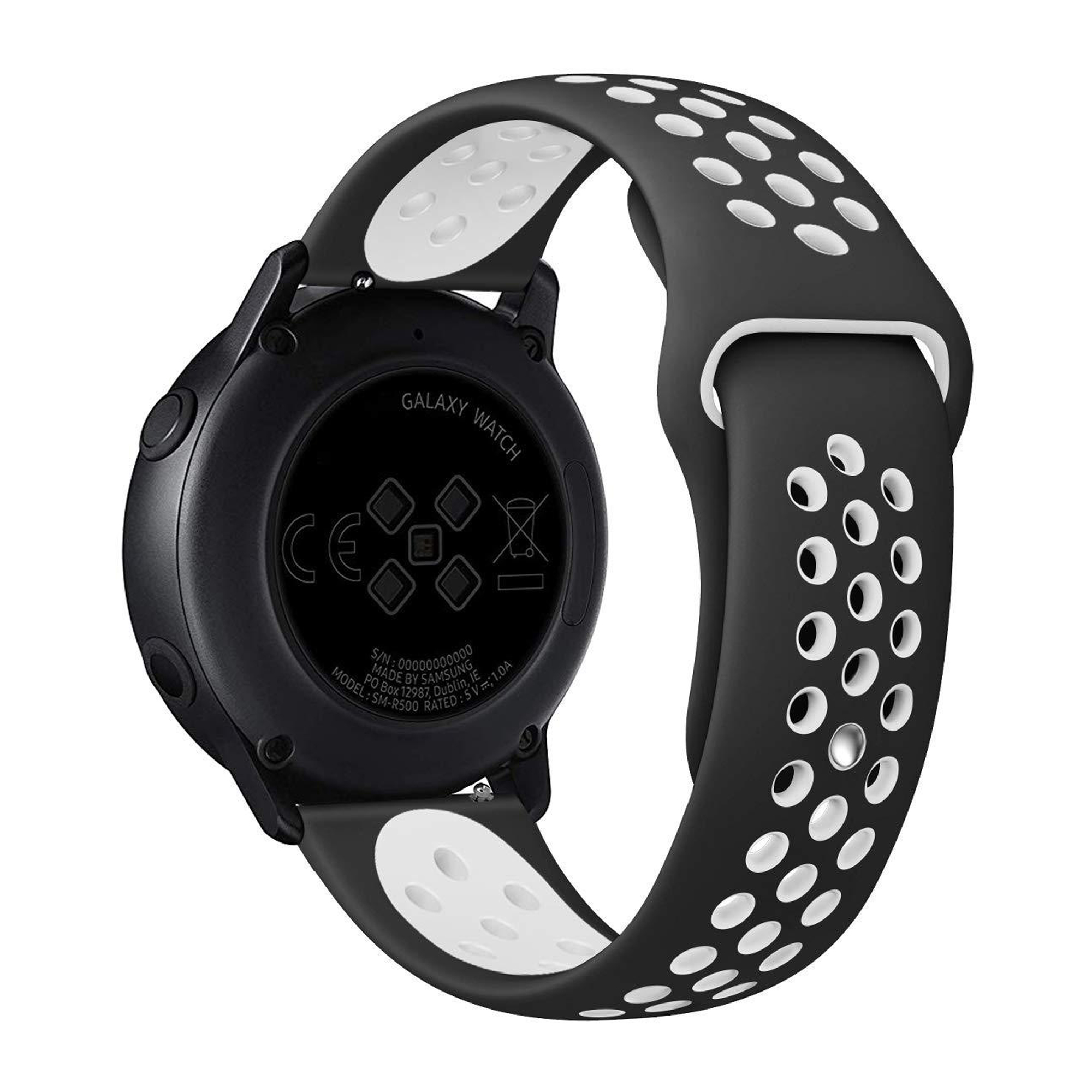 Ремешок Универс 22mm N Sport для Samsung/Amazfit/Huawei (Black/White)
