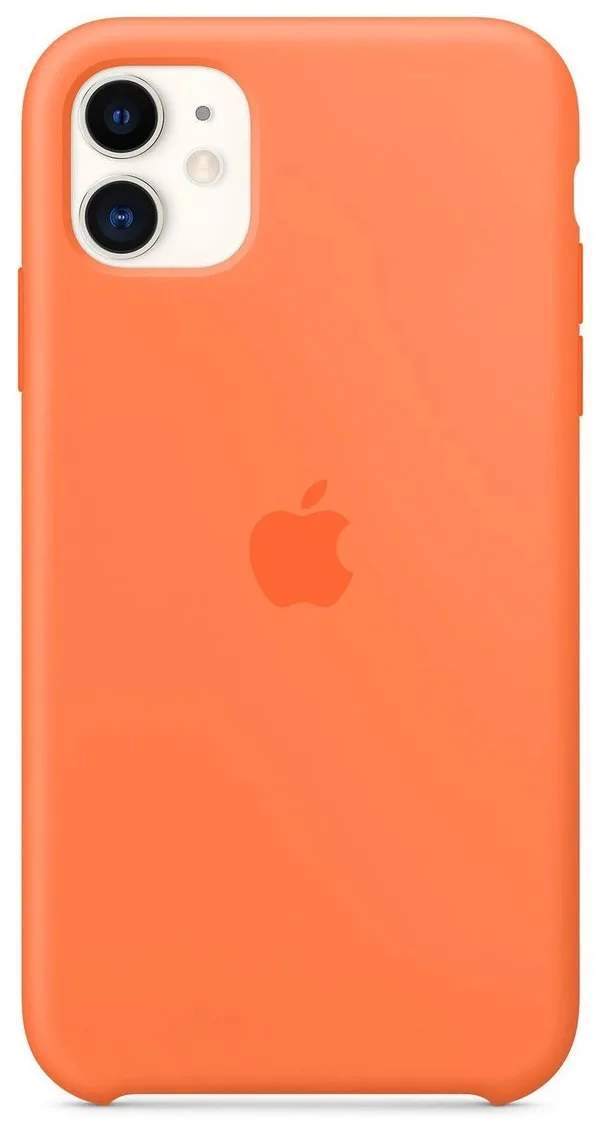 Силикон для iPhone 11, цвет оранжевый