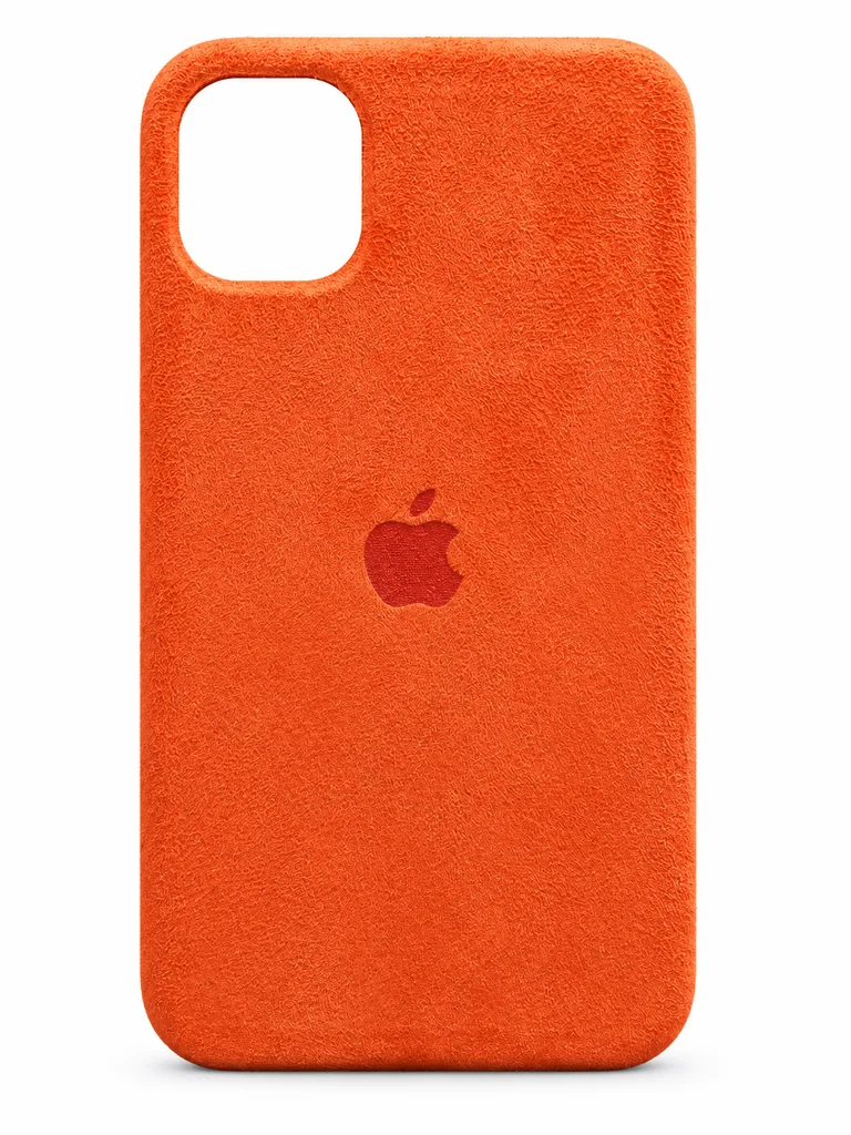 Чехол Силикон Alcantara для iPhone 11, цвет оранжевый