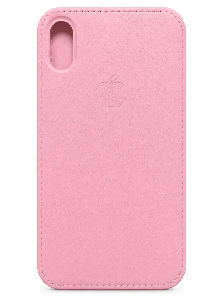 Чехол-книжка Original Leather Folio для Apple iPhone X / Xs, цвет розовый