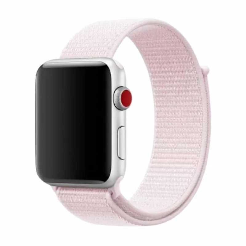 Ремешок Apple Watch Nylon Loop 42 / 44mm + Protect Case, цвет розовый