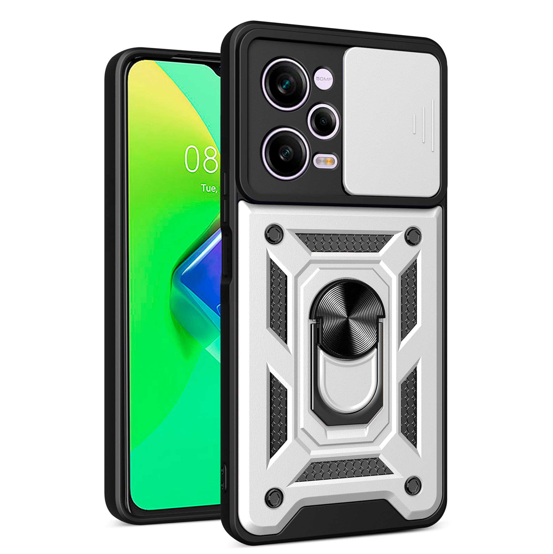 Armor Case With Curtain for Xiaomi Redmi Note 12 Pro 4G (Black)