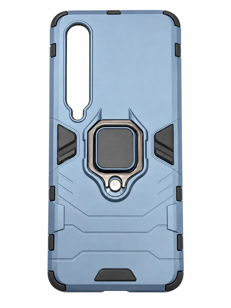 Чехол Armor с кольцом для Xiaomi Mi 10, цвет синий