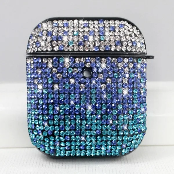 Футляр для наушников AirPods Sequins Crystal, цвет синий