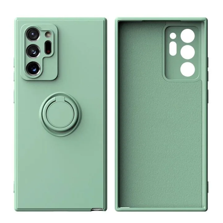 Чехол для Samsung S20 Ultra 2020 с кольцом, цвет зеленый