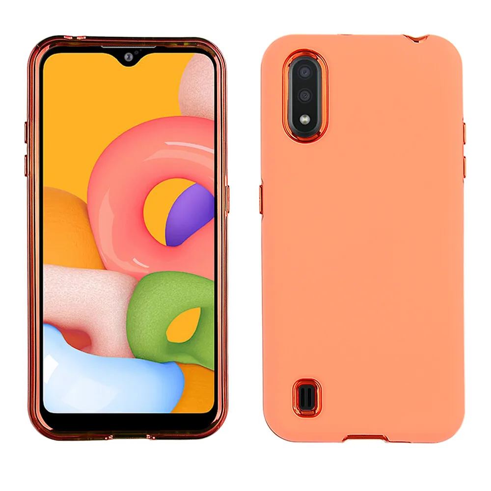 Чехол для Samsung A01, цвет оранжевый