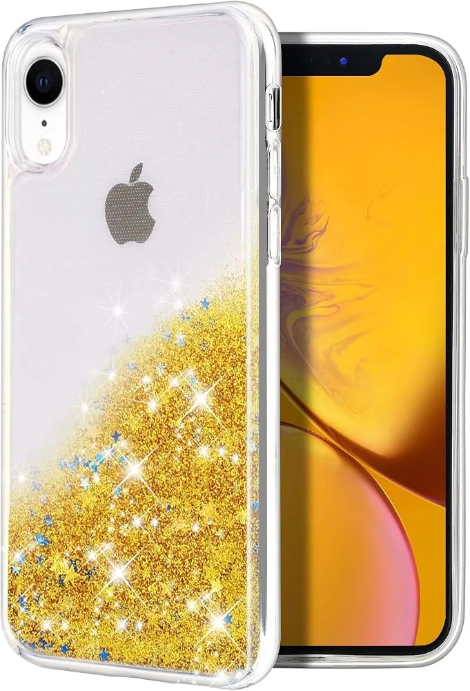 Чехол Frame с Sequins для Iphone Xr, цвет жёлтый