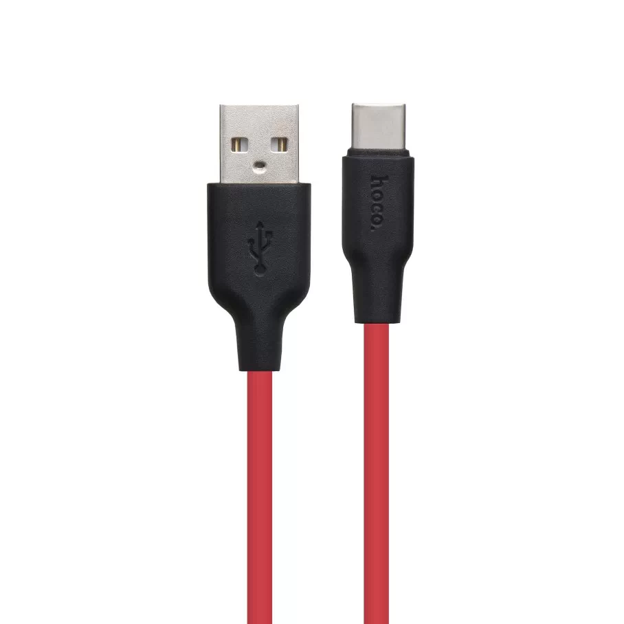 USB Hoco X21 Plus Silicone Type-C 0.25m, цвет чёрно-белый