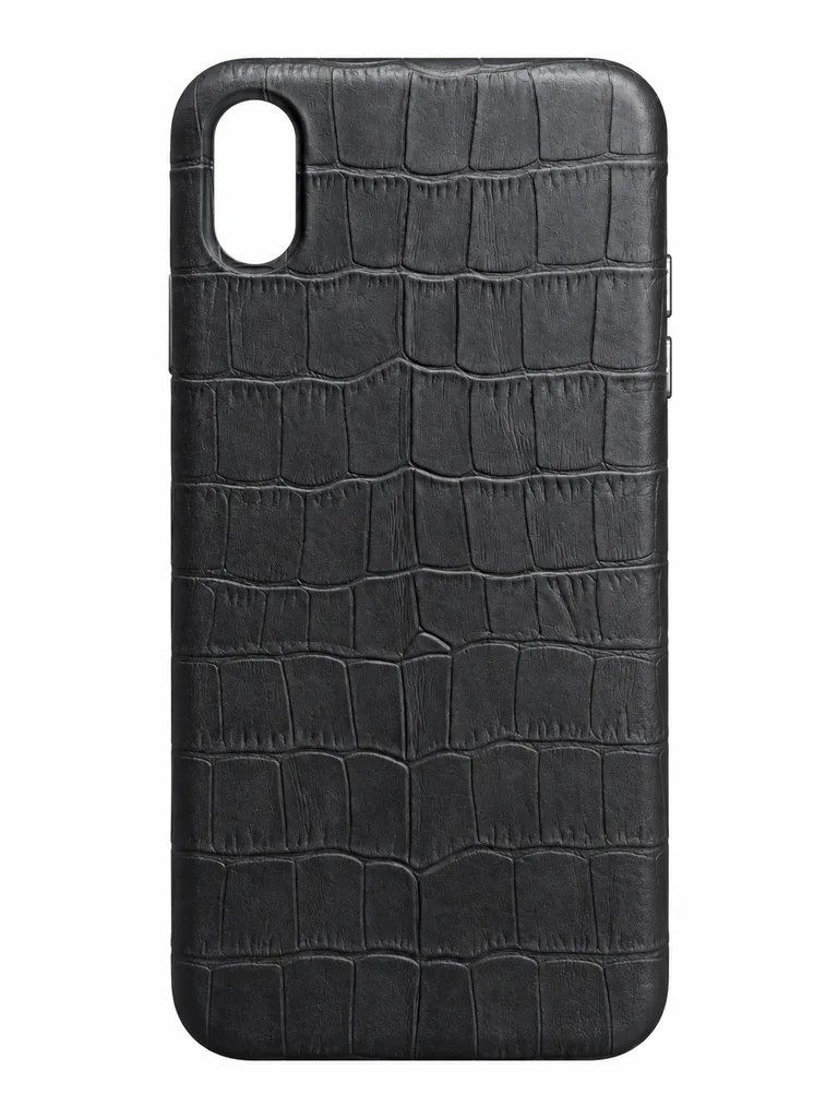 Чехол Leather Croc для Apple iPhone Xs Max, цвет черный