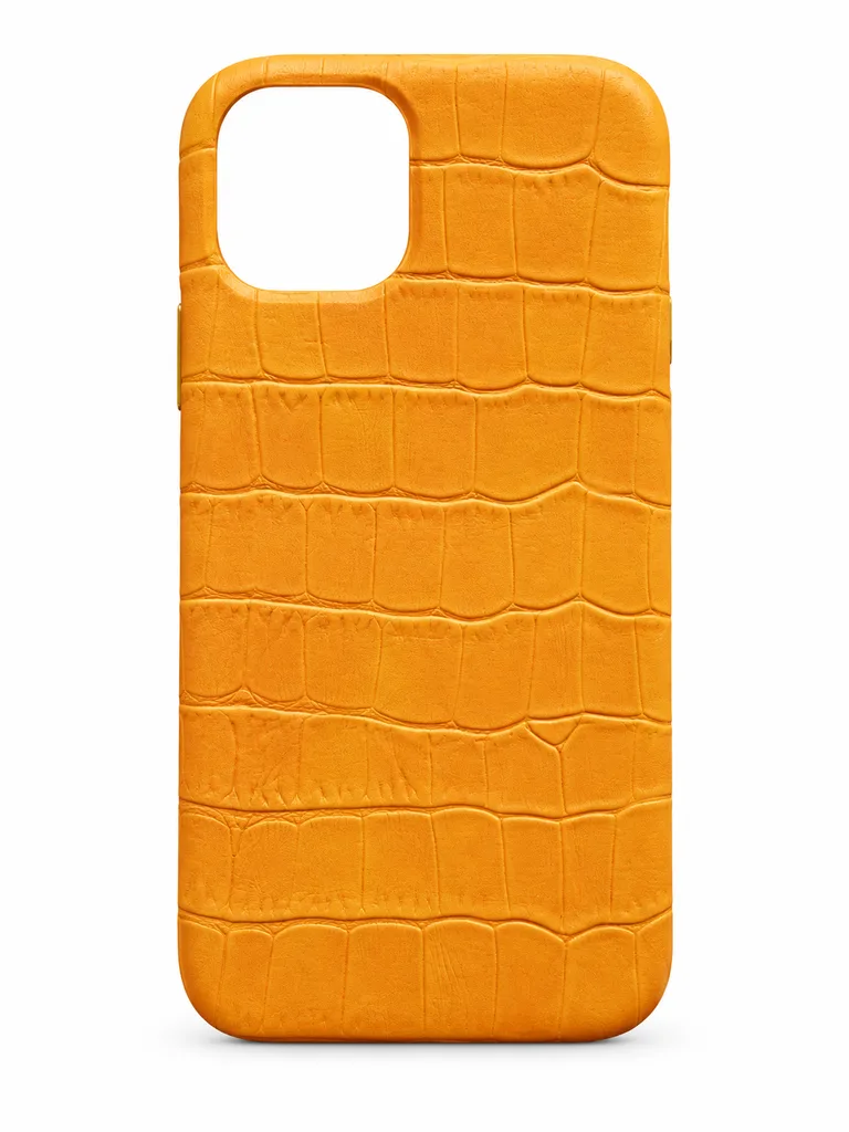 Чехол Leather Croc Case для Apple iPhone 11 Pro, цвет оранжевый