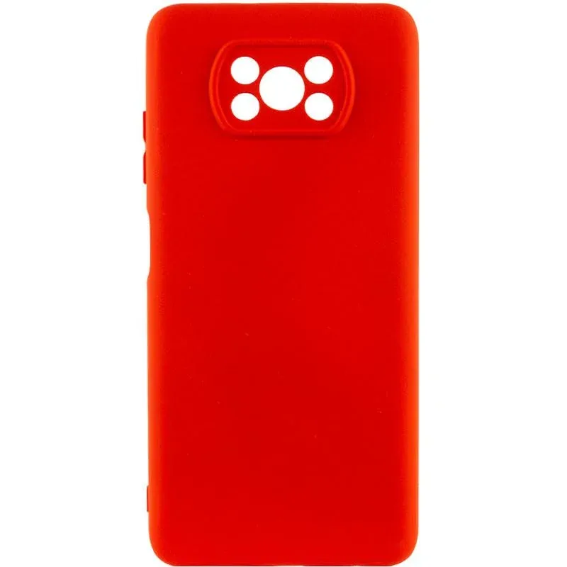 Full Silicone case для Xiaomi Poco X3, цвет красный