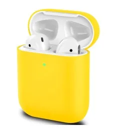 Футляр для наушников Airpods 2 Slim, цвет лимонный