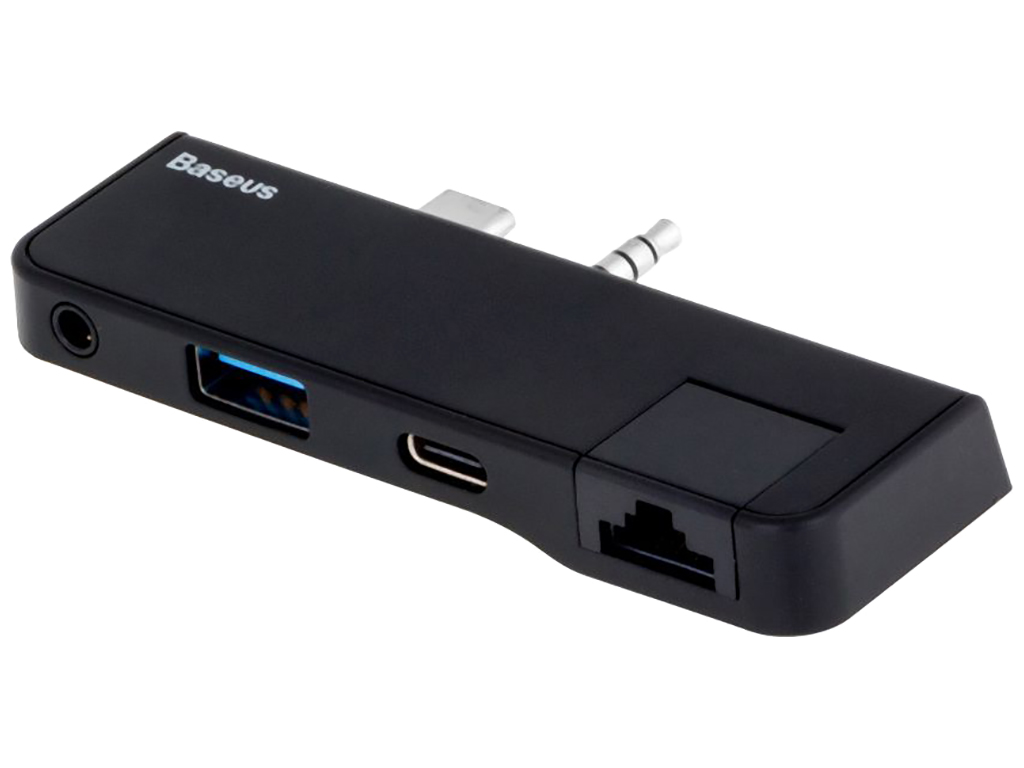Baseus HUB USB3.0 / Type-C / RJ45 / AUX CAHUB-FG (Черный, 01)