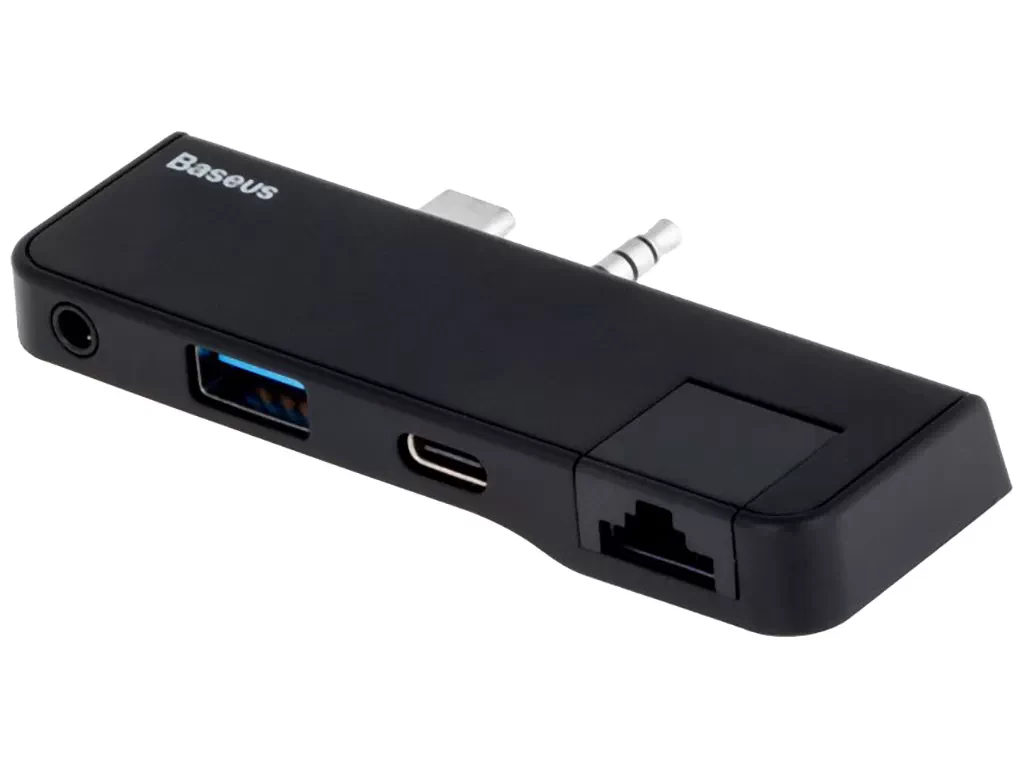 Baseus HUB USB3.0 / Type-C / RJ45 / AUX CAHUB-FG, цвет черный