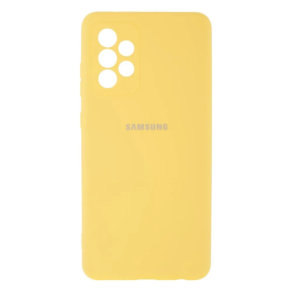 Чехол для Samsung A72 4G с рамкой, цвет желтый