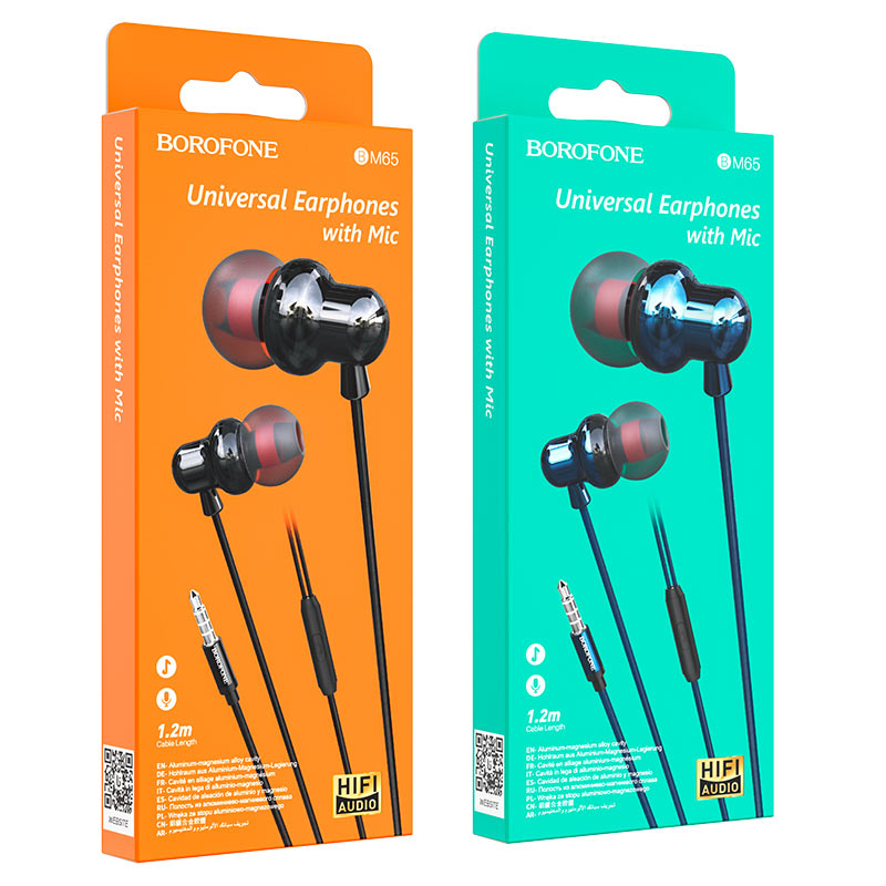 Наушники Borofone BM65 1,2m (Черный)