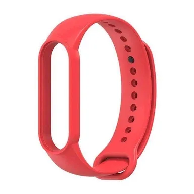 Ремешок для Xiaomi Mi Band 5 / 6 Color Transparent, цвет красный