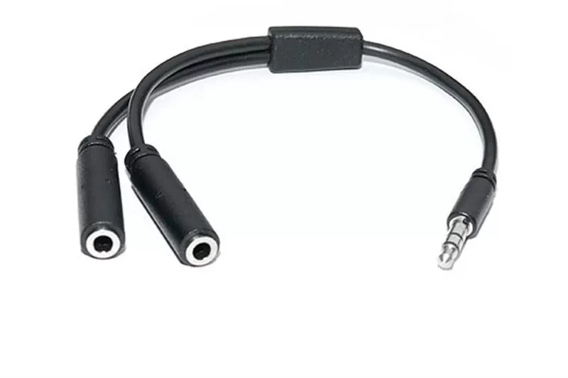 Aux Кабель Splitter 3.5мм M/F 2×3.5мм, цвет серый