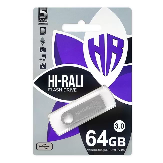 USB Flash Drive Hi-Rali Shuttle 8gb, цвет чёрный