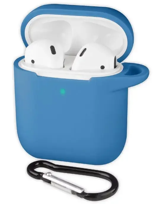 Футляр для наушников AirPods 1/2 Pearl, цвет синий