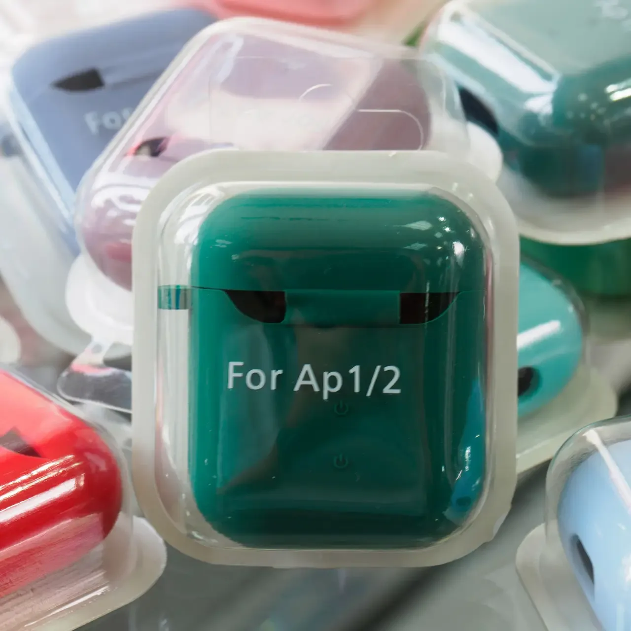 Футляр для наушников AirPods 1/2 Pearl, цвет зеленый