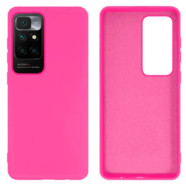 Full Silicone case для Xiaomi Redmi 10, цвет горячий розовый