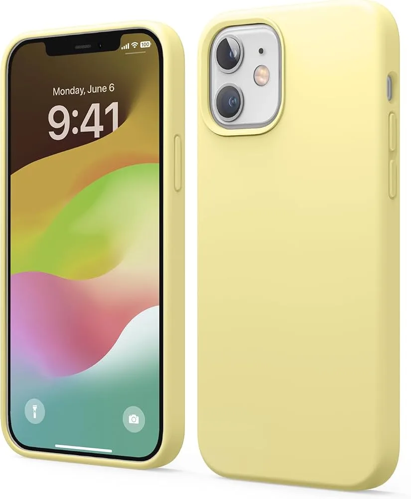 Full Silicone case для Apple iPhone 12, цвет желтый