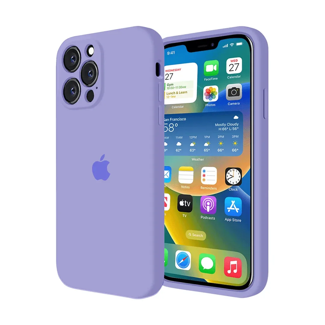 Full Silicone case для Apple iPhone 12 Pro, цвет сиреневый