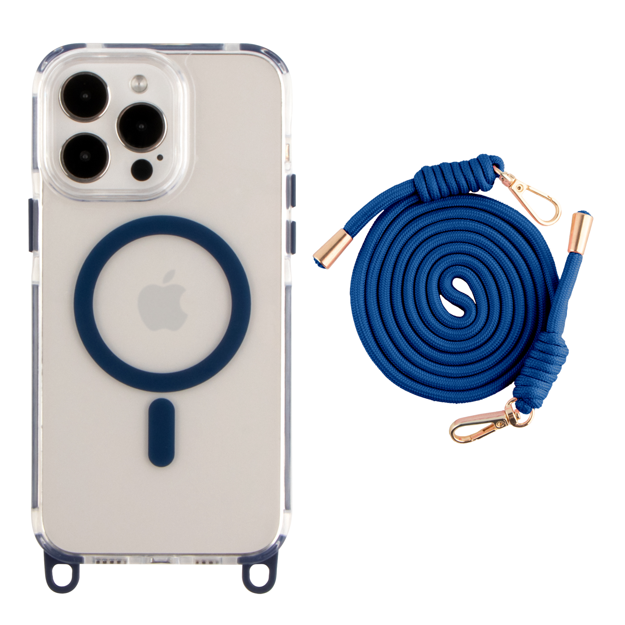 Чехол TPU+PC Foggy with Magsafe для Iphone 13 Pro Max (Blue)