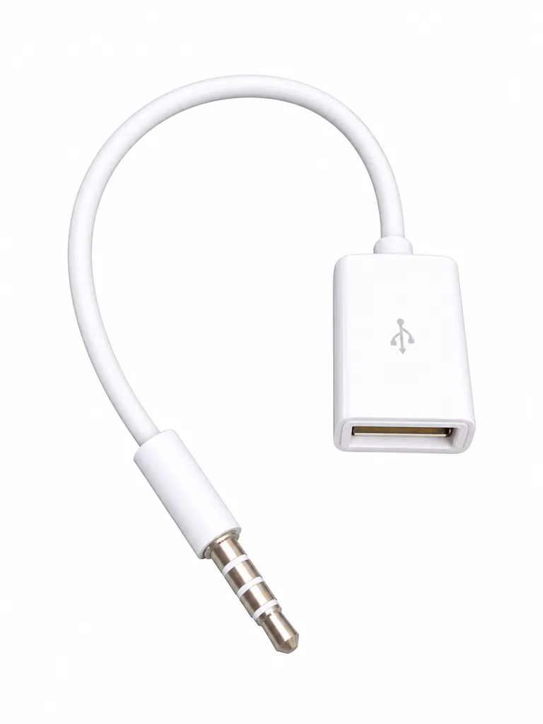 Переходник USB / AUX, цвет белый