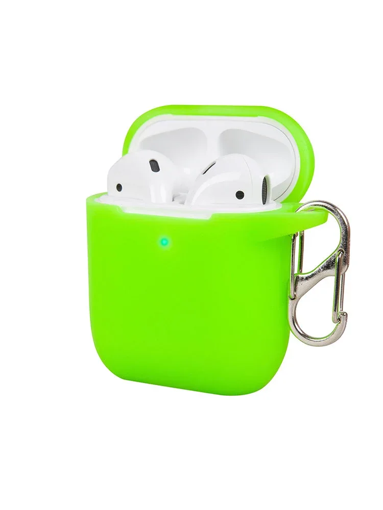 Чехол для AirPods 2 с Microfiber, цвет флуоресцентно-зелёный