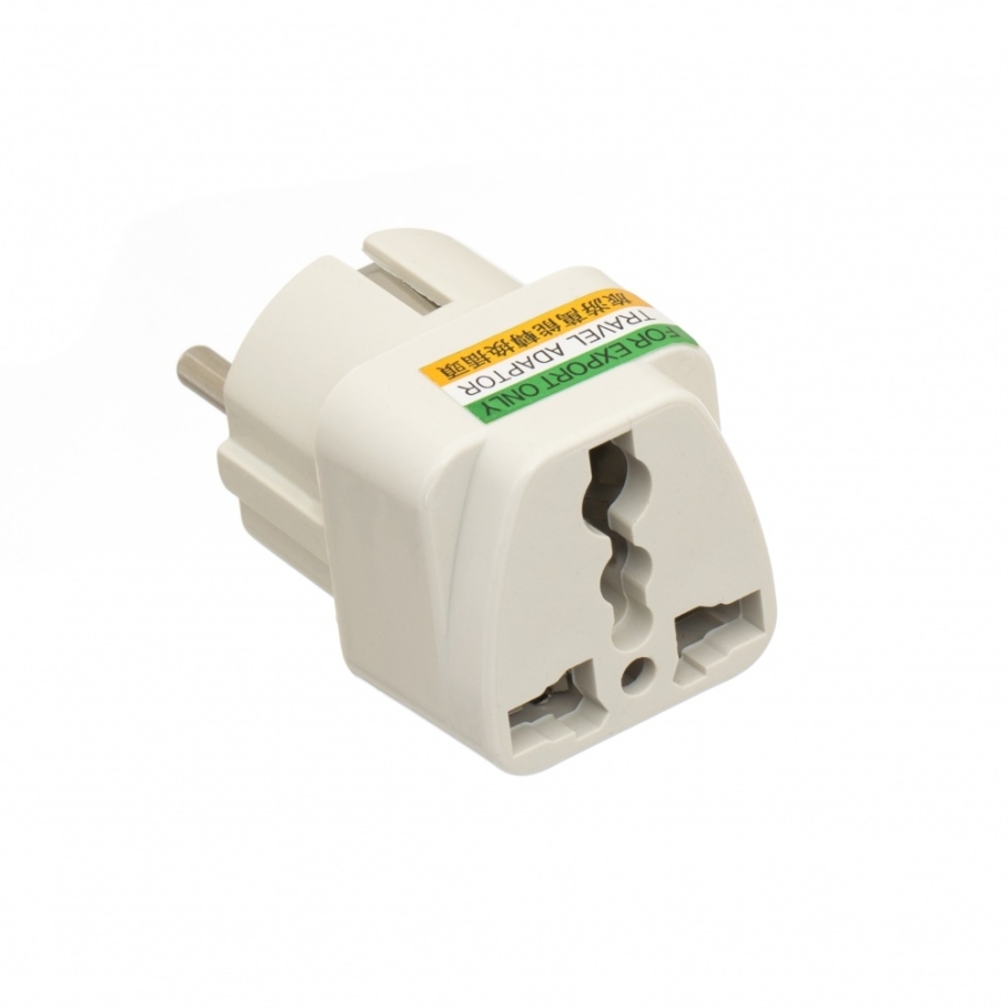 Сетевой Переходник с English на EU Nickel Plated (Белый)