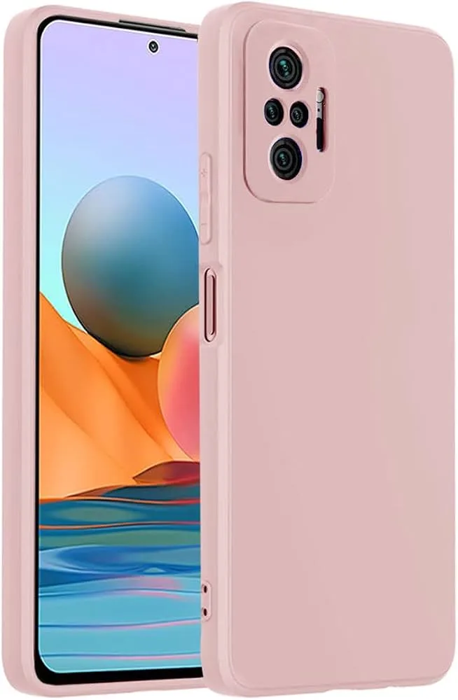Чехол Silicone Case для Xiaomi Redmi Note 10 Pro 4G, цвет розовый
