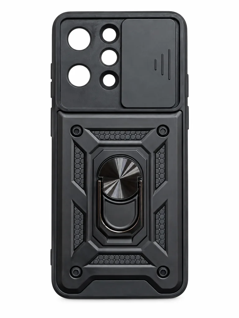 Чехол Armor с шторкой для Xiaomi Redmi 12, цвет черный