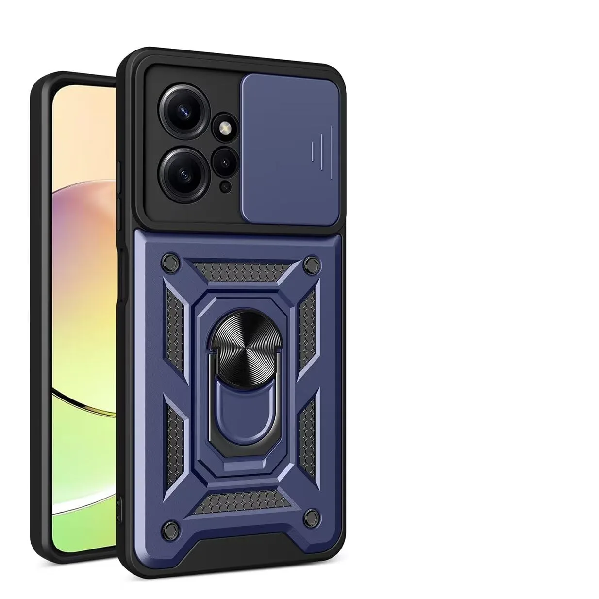 Чехол Armor с Curtain для Xiaomi Redmi Note 12 4G, цвет темно-синий