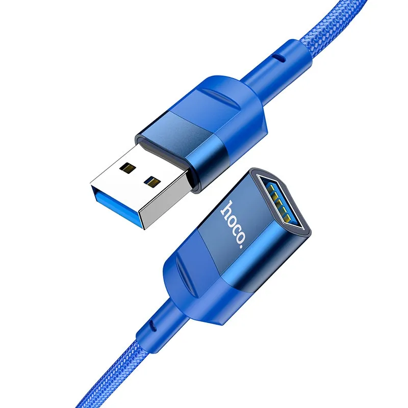 USB Удлинитель Hoco U107 USB male to USB female USB3.0, цвет синий