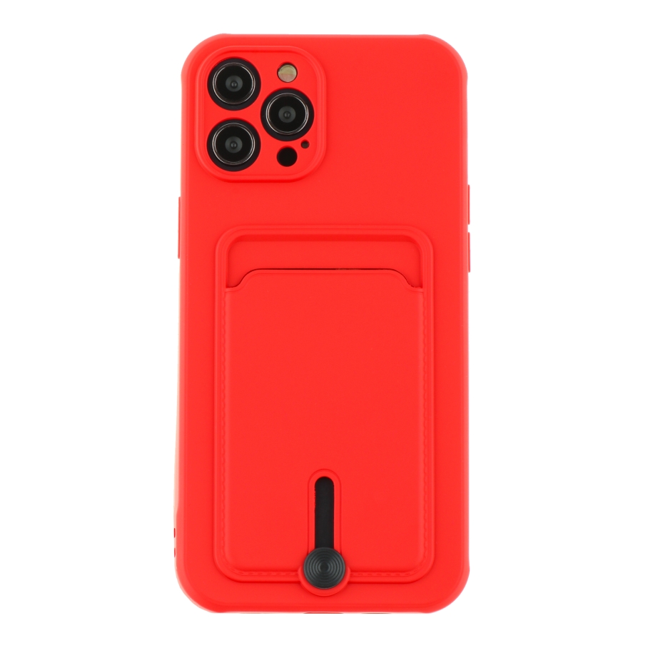 Чехол TPU Colorfull Pocket Card для iPhone 12 Pro (14.Red)