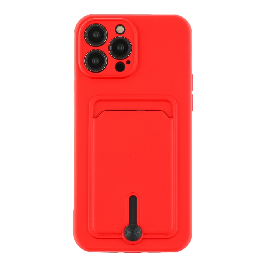 Чехол TPU Colorfull Pocket Card для iPhone 13 Pro (14.Red)