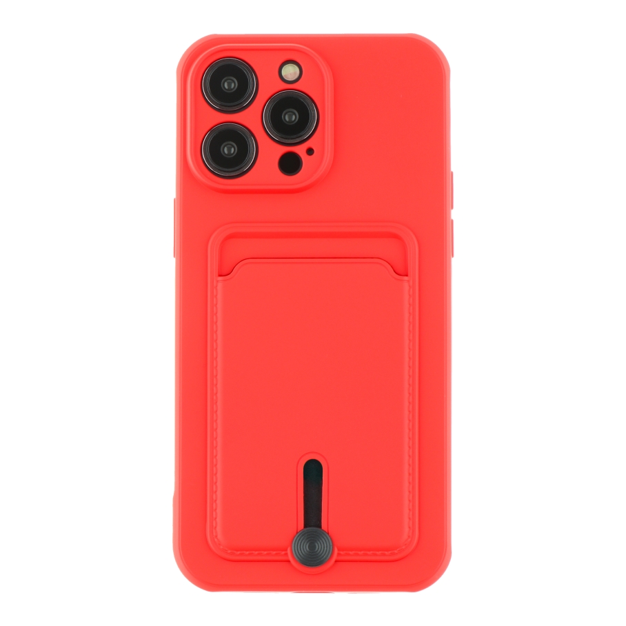 Чехол TPU Colorfull Pocket Card для iPhone 14 Pro Max (14.Red)