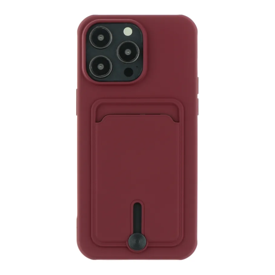 Чехол для iPhone 15 Pro Max, цвет темно-красный