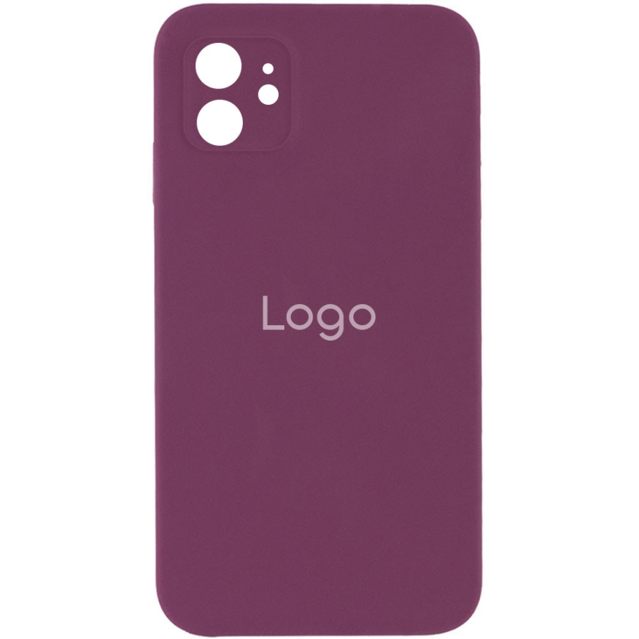 Чехол Silicone Case Square Full Camera для iPhone 11 (42.Maroon)