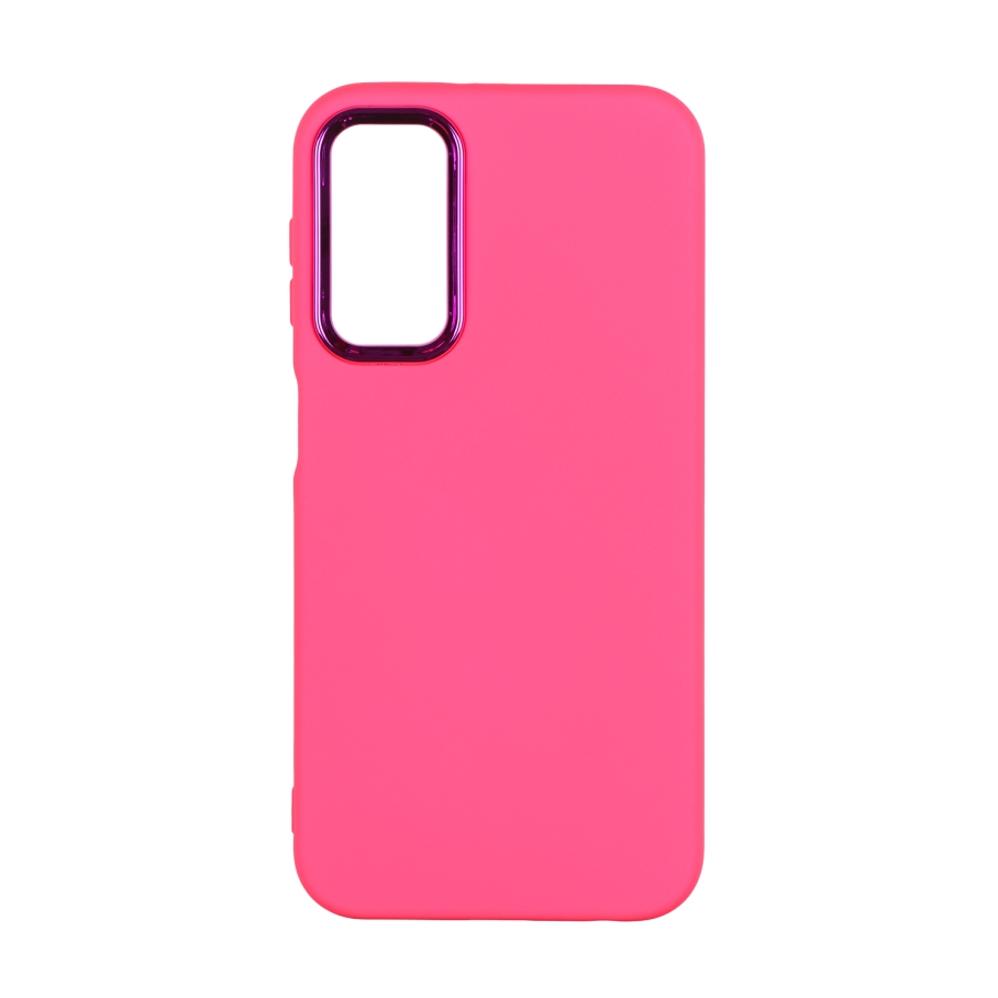 Чехол Silicone Cover Metal frame (AA) для Samsung Galaxy A24 4G (06.Light pink)