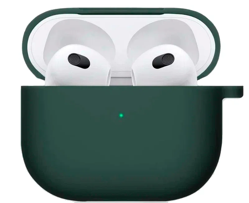 Чехол для AirPods 3 с Microfiber, цвет темно-оливковый