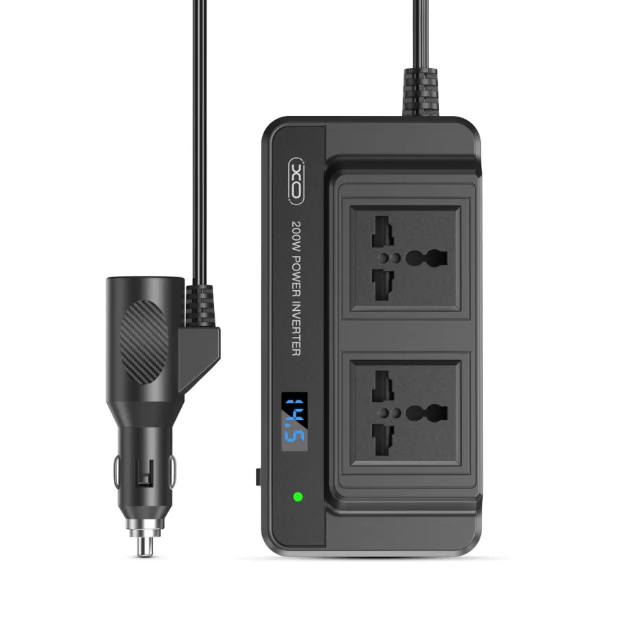 Автомобильный инвертор XO CZ011 200W, цвет черный