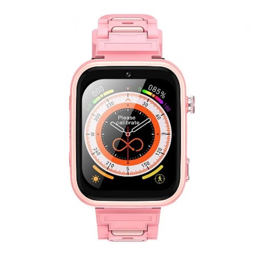 Детские Смарт Часы XO H130 4G GPS, цвет розовый