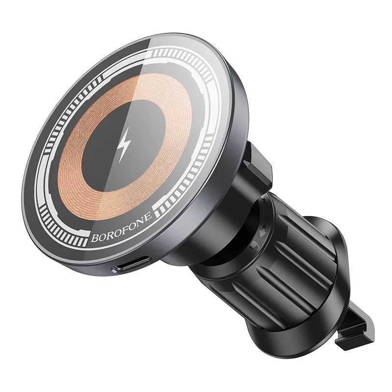 Автодержатель Borofone BH211 Riley Magnetic Wireless 15W, цвет черный