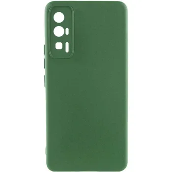 Чехол Silicone Cover Full Camera для Xiaomi Poco F5 Pro, цвет темно-зеленый