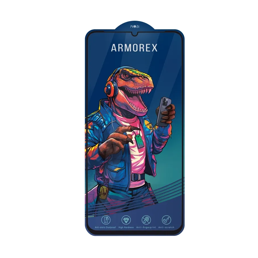 Защитное стекло ARMOREX 5D High-Alum Antistatic для Samsung A05 / A05s, цвет черный